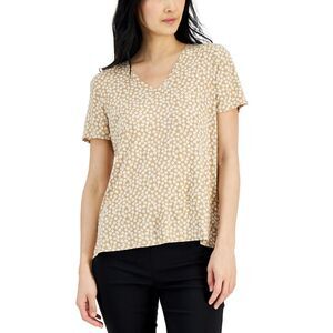 Alfani Women's Printed V-Neck T-Shirt